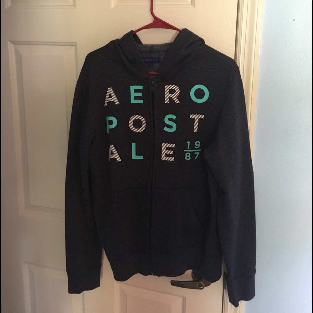 Aeropostale Blue ZIP-Up Hoodie